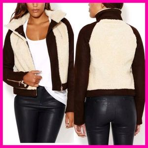 J Brand | "Belita" Sherpa Shearling Jacket, Large